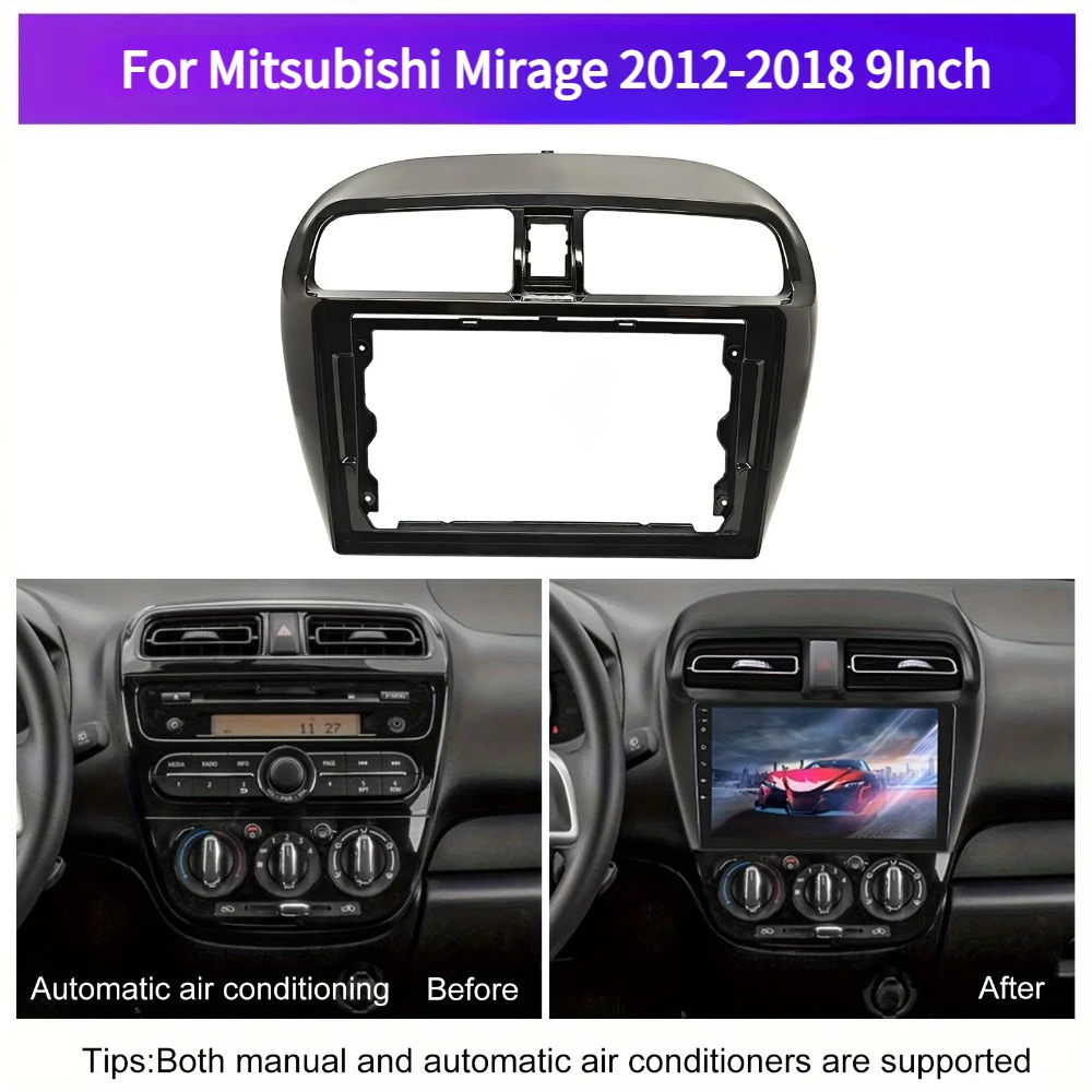 Car GPS Navigation Stereo Frame For Mitsubishi Mirage 2012-2018 Radio Fascias Panel Frame 2Din 9 inch In Dash head unit screen
Car GPS Navigation Stereo Frame For Mitsubishi Mirage 2012-2018 Radio Fascias Panel Frame 2Din 9 inch In Dash head unit screen