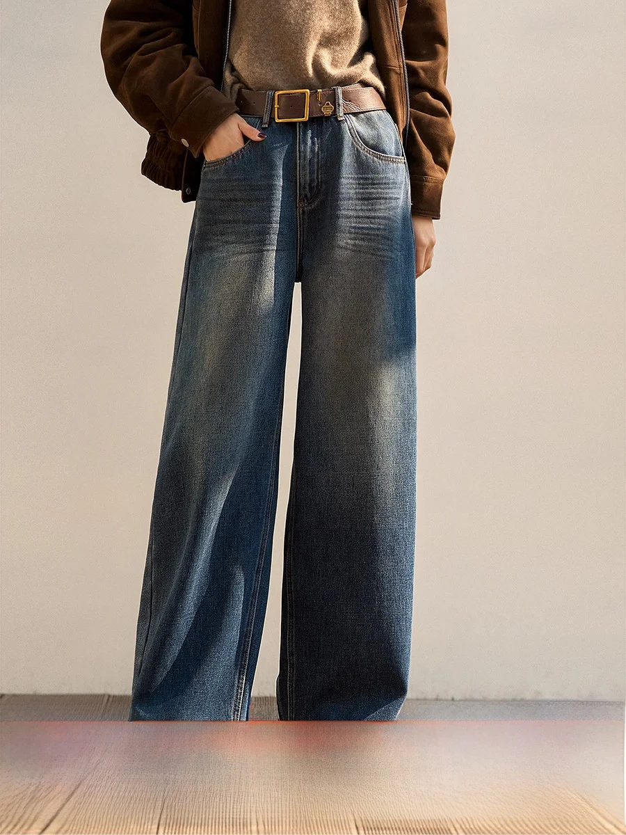Xhange Vintage Feel Commute Friendly Cool Wide Leg Casual Jeans with Belt 26 New Women's Standard Fit Cotton Denim Pants
Xhange Vintage Feel Commute Friendly Cool Wide Leg Casual Jeans with Belt 26 New Women's Standard Fit Cotton Denim Pants