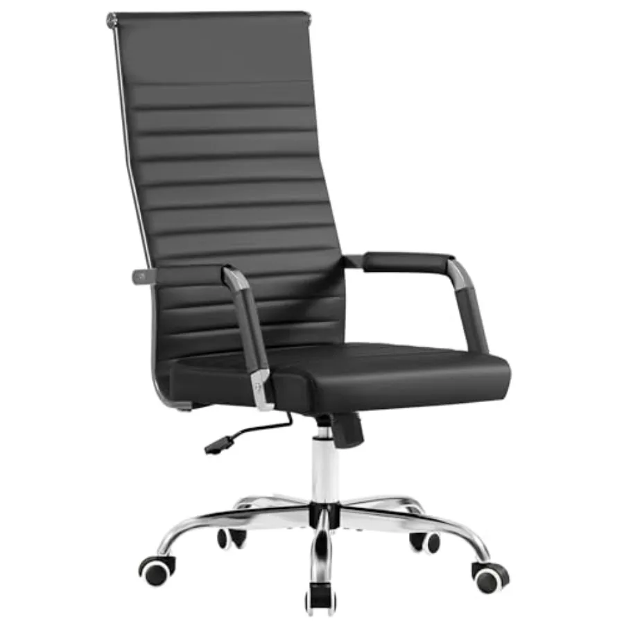 High-back adjustable swivel office chair with arms featuring premium PU leather upholstery ideal for executive offices conferen
High-back adjustable swivel office chair with arms featuring premium PU leather upholstery ideal for executive offices conferen