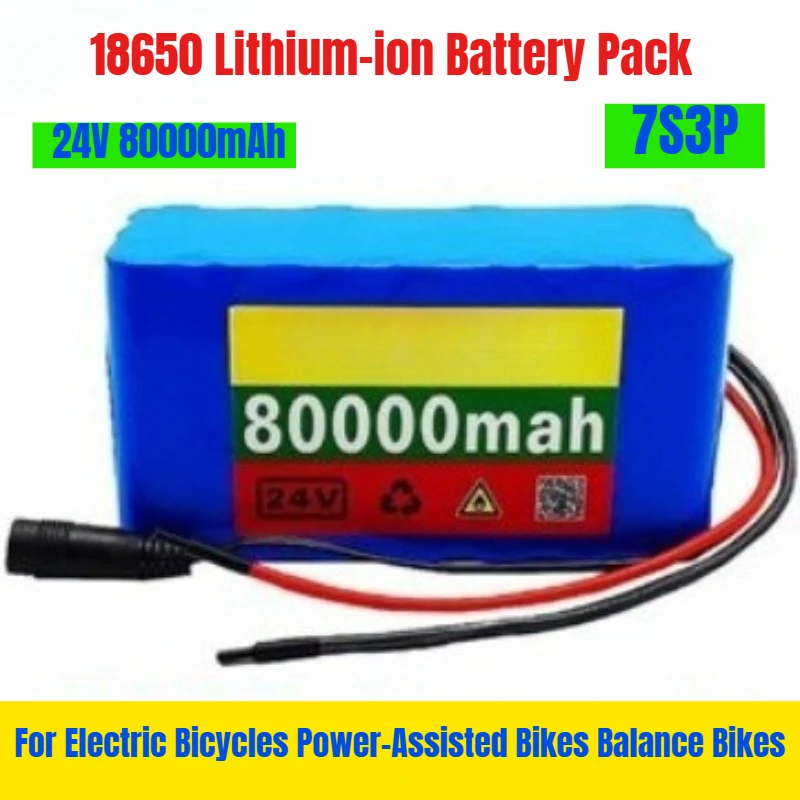 7S3P 18650 Lithium-ion Battery Pack 24V 80000mAh for Electric Bicycles Power-Assisted Bikes Balance Bikes
7S3P 18650 Lithium-ion Battery Pack 24V 80000mAh for Electric Bicycles Power-Assisted Bikes Balance Bikes