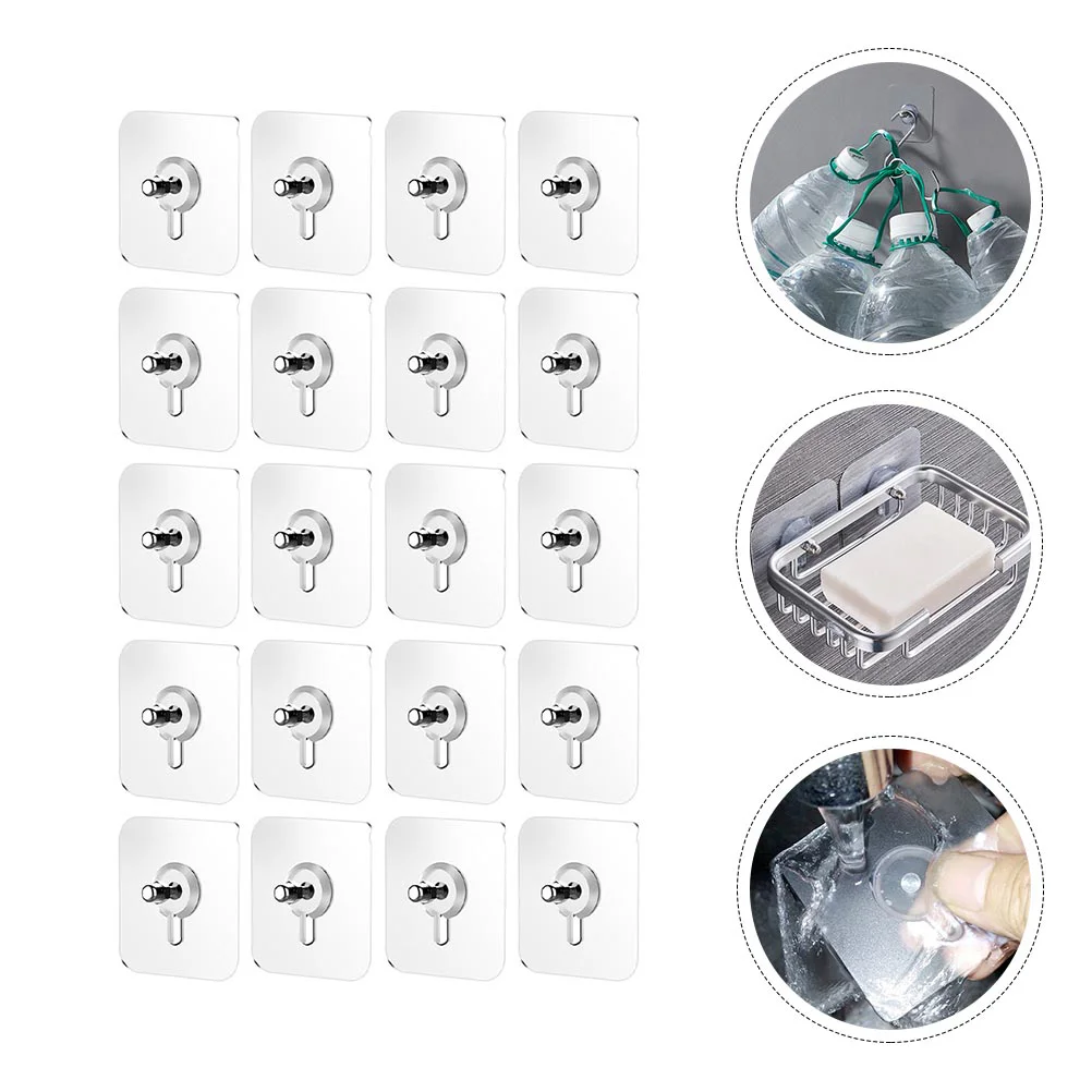 20 Pcs No Trace Screw Sticker Home Wall Hooks Adhesive with Rod Non-Trace Picture Seamless Kitchen The
20 Pcs No Trace Screw Sticker Home Wall Hooks Adhesive with Rod Non-Trace Picture Seamless Kitchen The