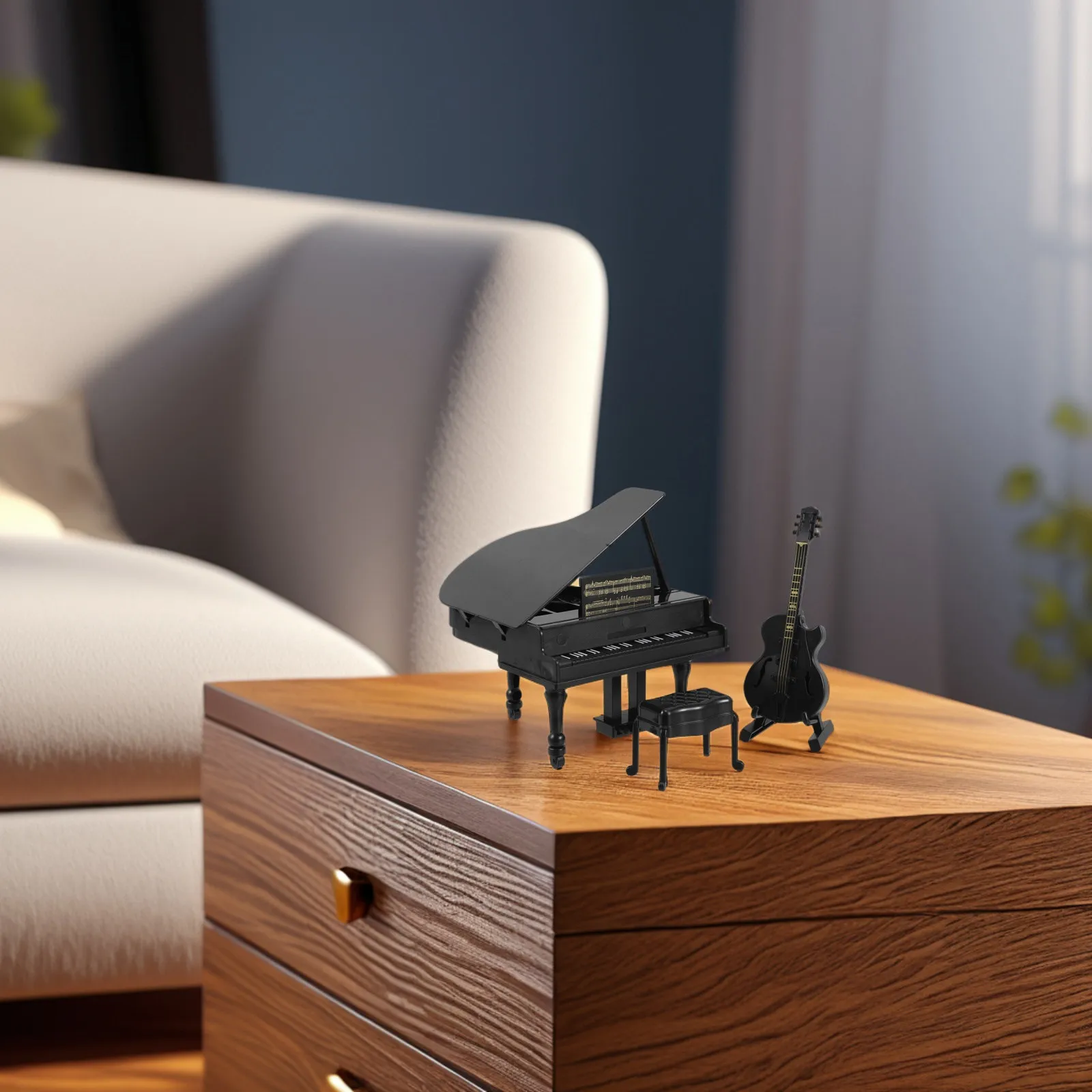 1Set Realistic Miniature Piano and Guitar Set Exquisitely Crafted Musical Dollhouse Decor for Collector's Display Home Office
1Set Realistic Miniature Piano and Guitar Set Exquisitely Crafted Musical Dollhouse Decor for Collector's Display Home Office