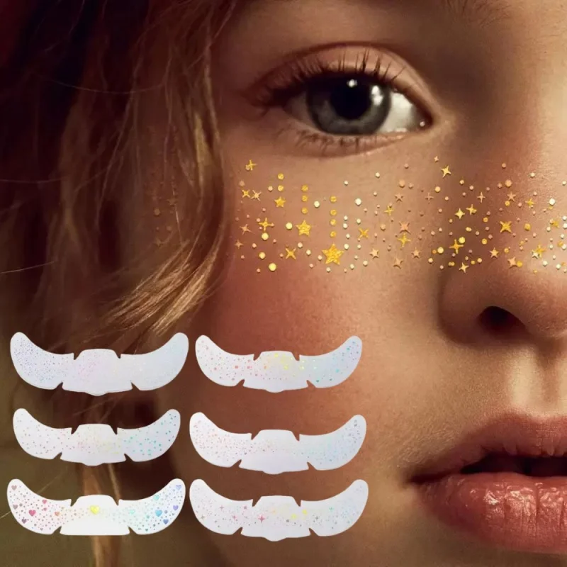 6pcs Metallic Radiation Golden Silver Fake Freckles Temporary Tattoo Stickers For Women Makeup Face Decals For Music Festival 
6pcs Metallic Radiation Golden Silver Fake Freckles Temporary Tattoo Stickers For Women Makeup Face Decals For Music Festival