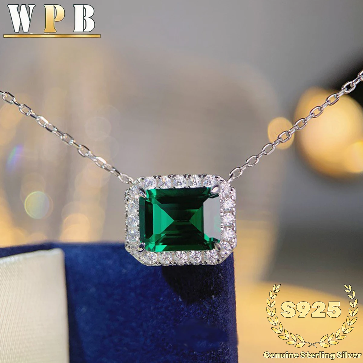 S925 Sterling Silver Necklace Emerald Green Zircon Rectangle Pendant Elegant Dainty Jewelry Birthday Gift for Women
S925 Sterling Silver Necklace Emerald Green Zircon Rectangle Pendant Elegant Dainty Jewelry Birthday Gift for Women