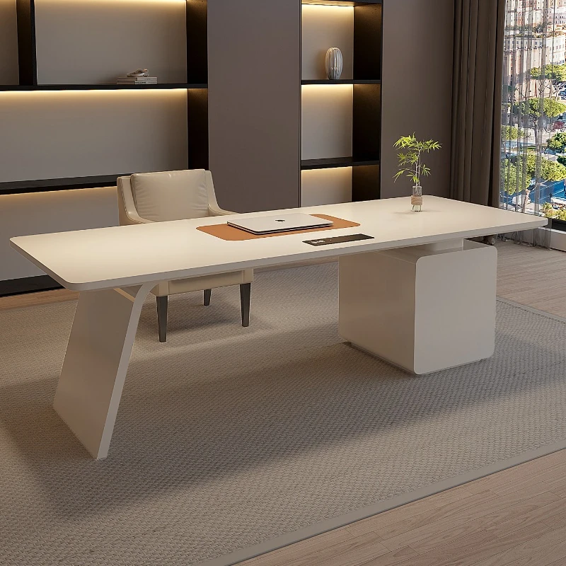 Italian light luxury office table solid wood advanced modern style Desk multi-functional practical escritorio Office furniture
Italian light luxury office table solid wood advanced modern style Desk multi-functional practical escritorio Office furniture