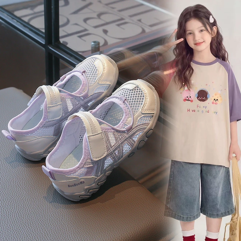 Toddler Little Girls Breathable Mesh Mary Jane Sandals Closed Toe Anti-Collision Sport Water Shoes Color Contrast Stripe Adjusta
Toddler Little Girls Breathable Mesh Mary Jane Sandals Closed Toe Anti-Collision Sport Water Shoes Color Contrast Stripe Adjusta