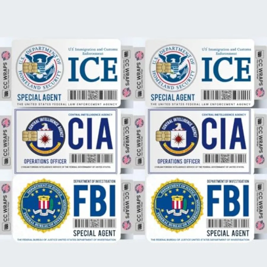 Parody Agent-Style Credit Card Sticker Set Funny F_BI CI_A I_CE Vinyl Card Skins for Debit and Credit Cards Waterproof Matte Fi
Parody Agent-Style Credit Card Sticker Set Funny F_BI CI_A I_CE Vinyl Card Skins for Debit and Credit Cards Waterproof Matte Fi