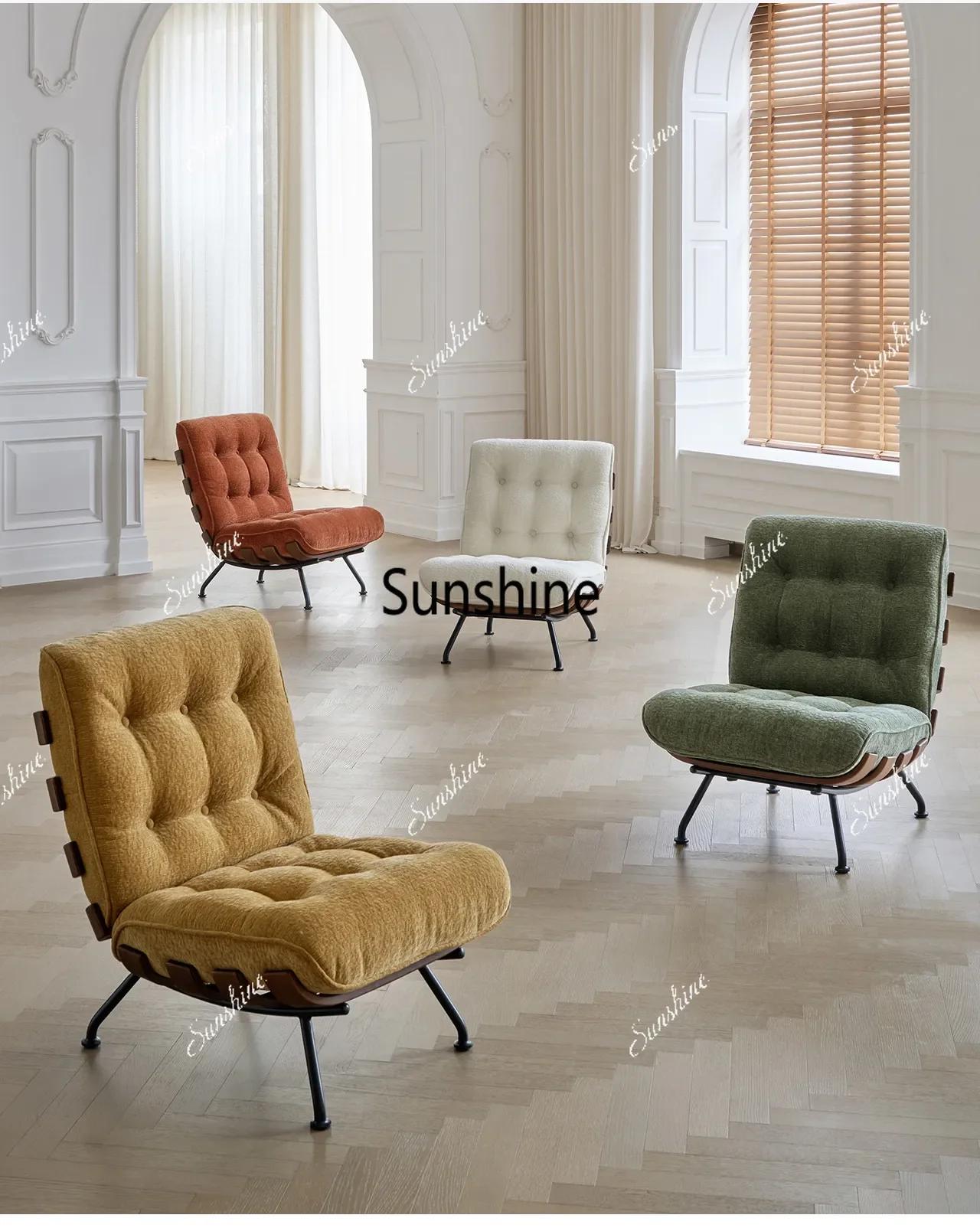 Vintage yellow lazy minimalist single sofa chair
Vintage yellow lazy minimalist single sofa chair