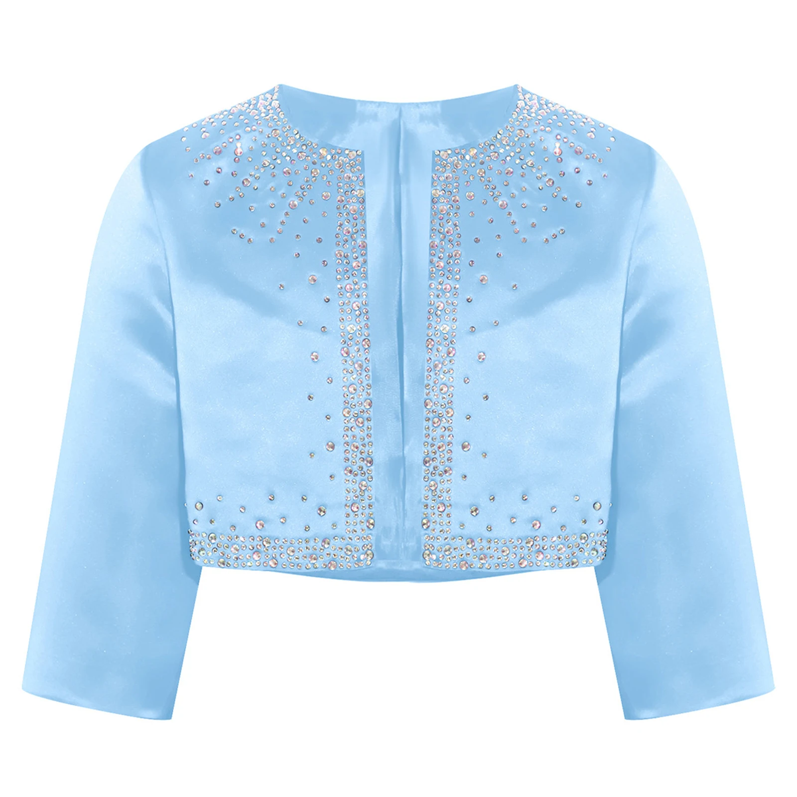 Children Wedding Party Jacket Satin Bolero Girls Open Front Cardigan Kids Shrug Flower Girl Coat Rhinestones Princess Outerwear
Children Wedding Party Jacket Satin Bolero Girls Open Front Cardigan Kids Shrug Flower Girl Coat Rhinestones Princess Outerwear