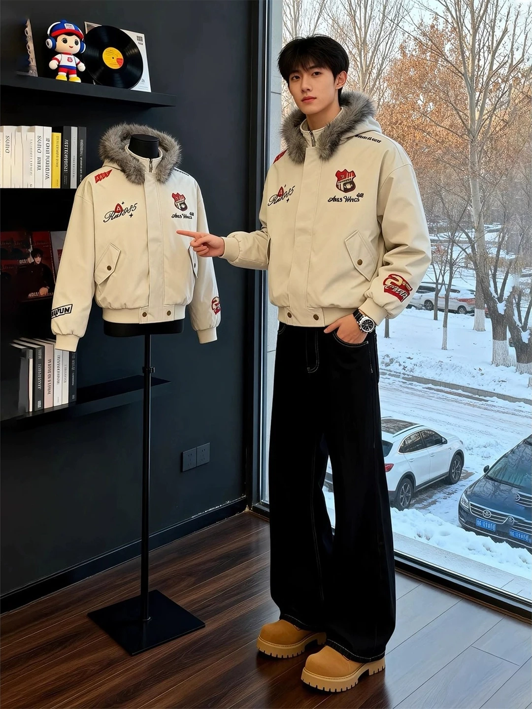 Американская утепленная хлопковая куртка в уличном стиле с меховым воротником, свободного кроя, универсальная, высококачественная, для активного отдыха, зимнее пальто
Американская утепленная хлопковая куртка в уличном стиле с меховым воротником, свободного кроя, универсальная, высококачественная, для активного отдыха, зимнее пальто