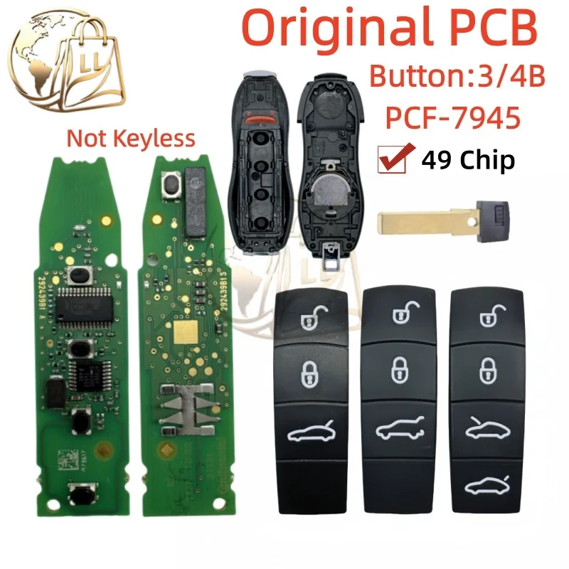 Original PCB For Porsche 911 Boxter Cayenne (958) 2010 - 2017 Keyless Smart Key KR55WK50138 315/433/434Mhz 7953P Chip 3/4Buttons
Original PCB For Porsche 911 Boxter Cayenne (958) 2010 - 2017 Keyless Smart Key KR55WK50138 315/433/434Mhz 7953P Chip 3/4Buttons