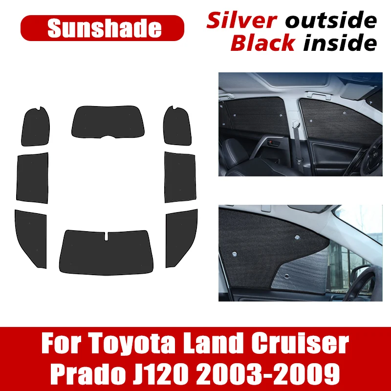 Sunshades For Toyota Land Cruiser Prado J120 120 2003-2009 Sunshade Auto Anti-UV Window Visor Summer Windshield Car Accessories
Sunshades For Toyota Land Cruiser Prado J120 120 2003-2009 Sunshade Auto Anti-UV Window Visor Summer Windshield Car Accessories