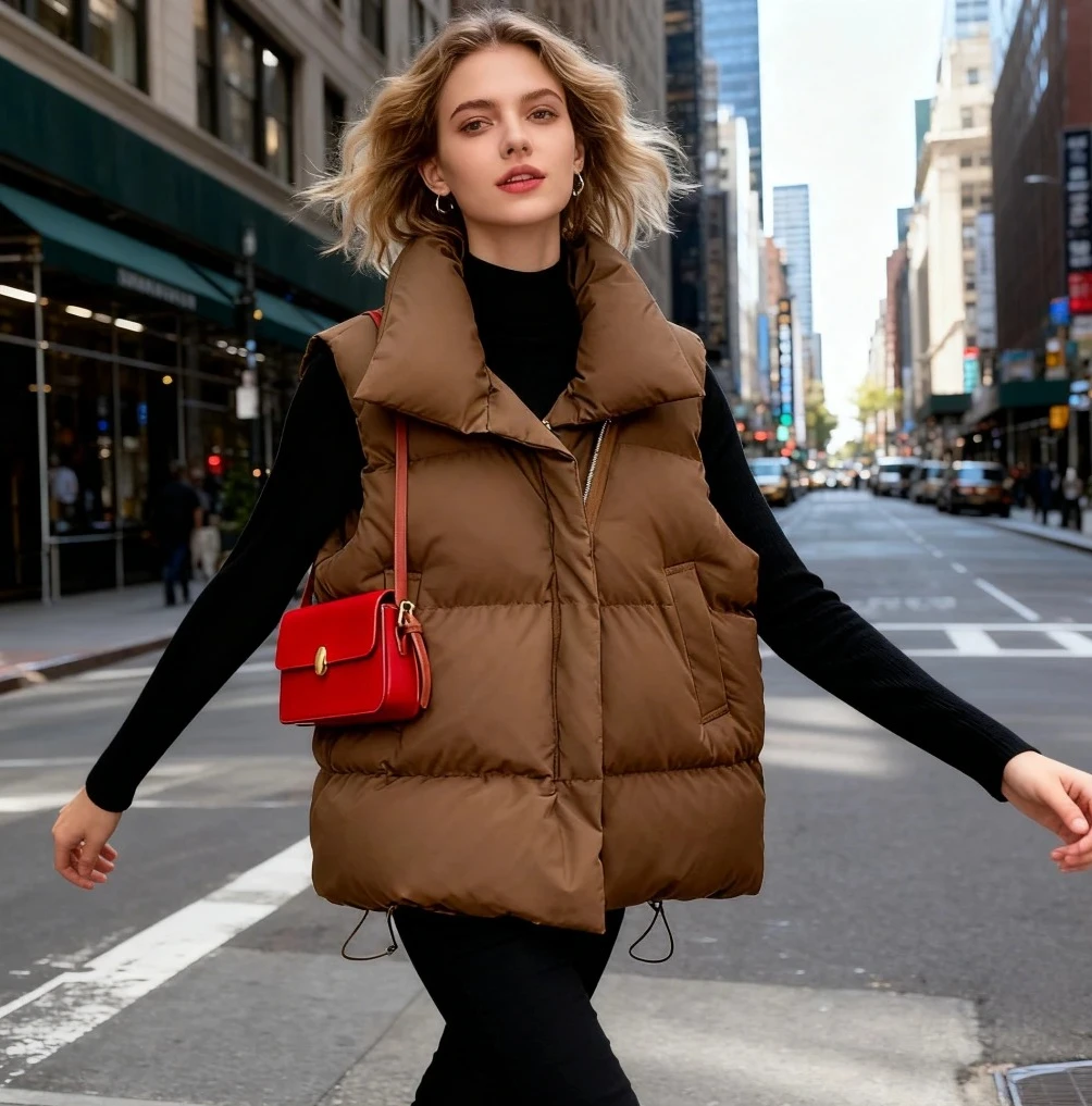 Women Autumn Winter Zipper Stand Collar Solid Vests Sleeveless Loose Basics Casual Pockets Outerwear Spliced Basis PARKER Parkas
Women Autumn Winter Zipper Stand Collar Solid Vests Sleeveless Loose Basics Casual Pockets Outerwear Spliced Basis PARKER Parkas