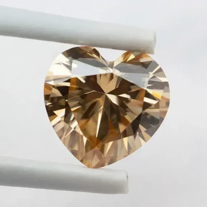 NEW Moissanite Stone Heart Cut Natural Color Champagne Gemstone Lab Grown Diamond For Jewelry Making Materials With Certific
NEW Moissanite Stone Heart Cut Natural Color Champagne Gemstone Lab Grown Diamond For Jewelry Making Materials With Certific