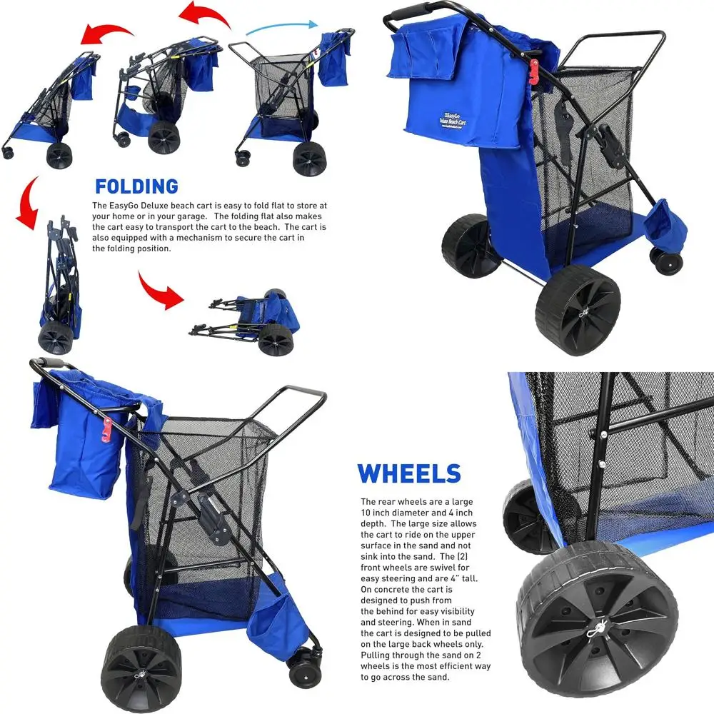 Прочная складная универсальная тележка с большими песчаными колесами — вмещает 4 стула, хранилища, зонтика и съемную пляжную сумку — однотонный синий
Прочная складная универсальная тележка с большими песчаными колесами — вмещает 4 стула, хранилища, зонтика и съемную пляжную сумку — однотонный синий