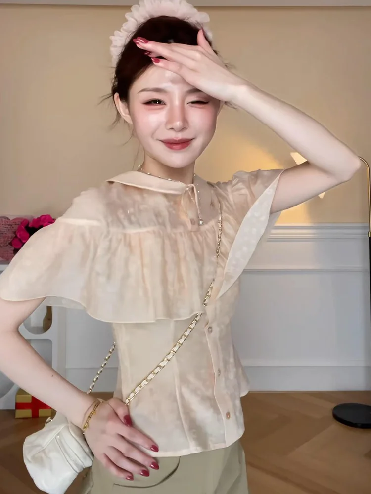 Chic Blouse Skirt Set Women's High Waist Wide Leg Pants Commute Ageless Floral Trim Shirt Doll Collar Polyester Fiber Summer ...
Chic Blouse Skirt Set Women's High Waist Wide Leg Pants Commute Ageless Floral Trim Shirt Doll Collar Polyester Fiber Summer ...