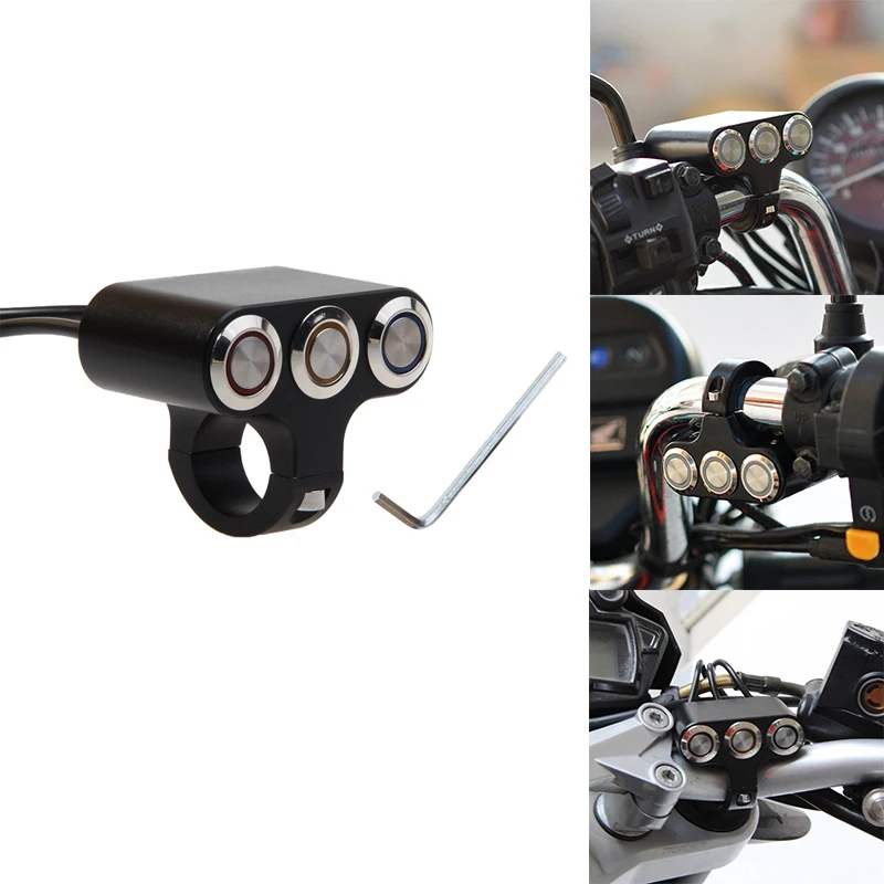 Motorcycle Handlebar 3 Led Indicator Light Switch Adjustable Mount Waterproof Button Switch DC12V,Lock Switch
Motorcycle Handlebar 3 Led Indicator Light Switch Adjustable Mount Waterproof Button Switch DC12V,Lock Switch