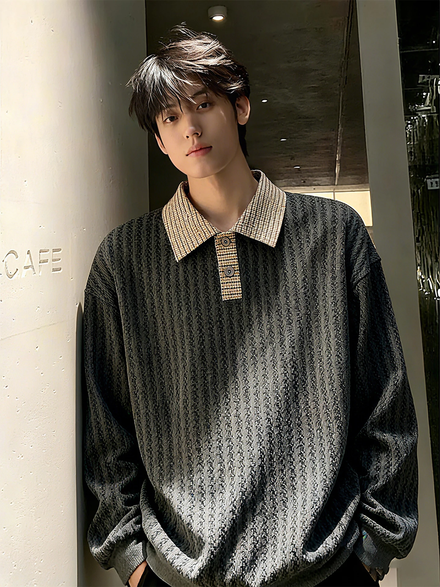 Men's Long Sve T-irt Fibone Pattern Patchwork Sweatirt Heavyweight Collar irt Knitwear Autumn Seasonal Wear
Men's Long Sve T-irt Fibone Pattern Patchwork Sweatirt Heavyweight Collar irt Knitwear Autumn Seasonal Wear
