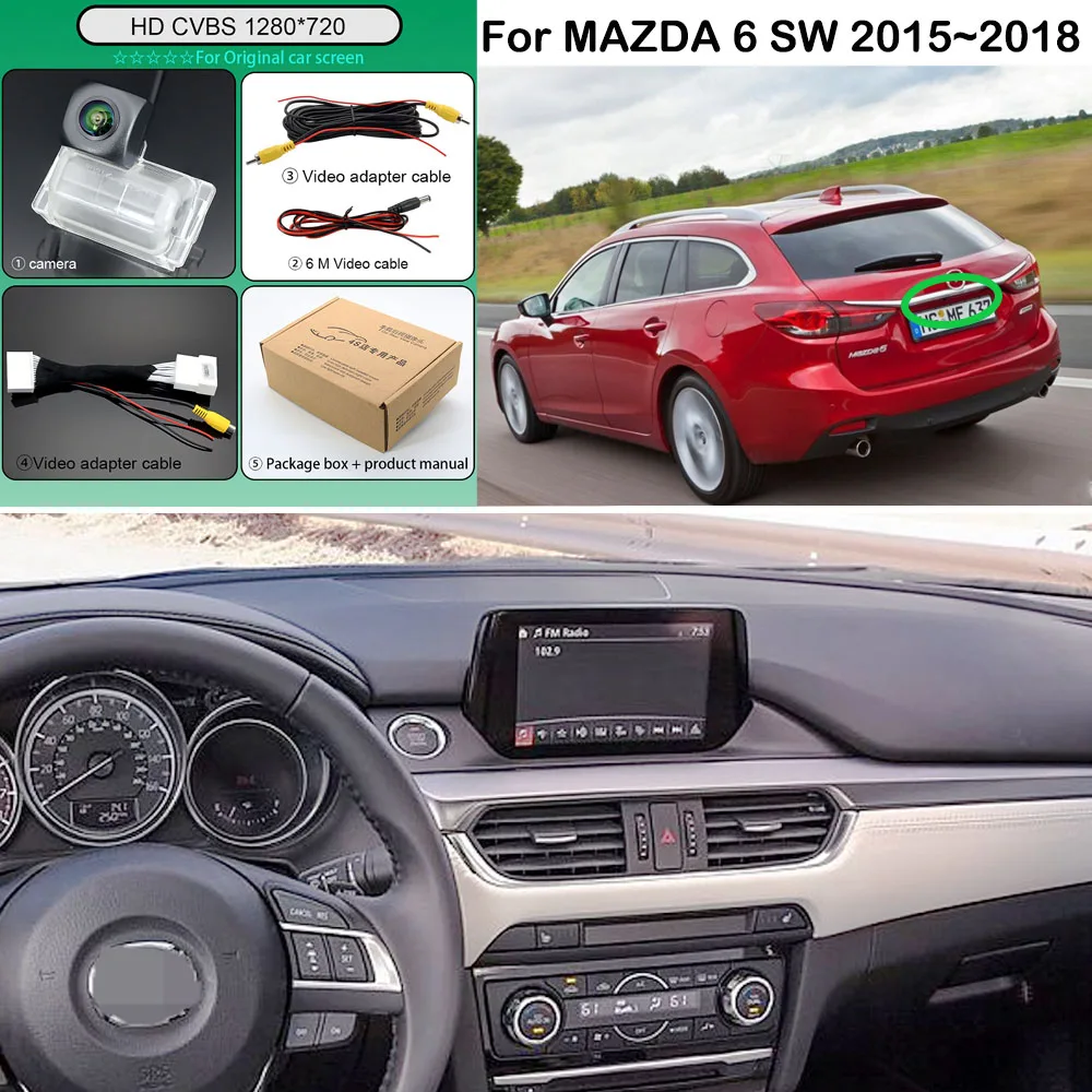 For MAZDA 6 SW 2015 2016 2017 2018 Car HD Fish Eye Rear View Reverse Camera Connect Original Factory Unit C28 pin Plug and Play
For MAZDA 6 SW 2015 2016 2017 2018 Car HD Fish Eye Rear View Reverse Camera Connect Original Factory Unit C28 pin Plug and Play