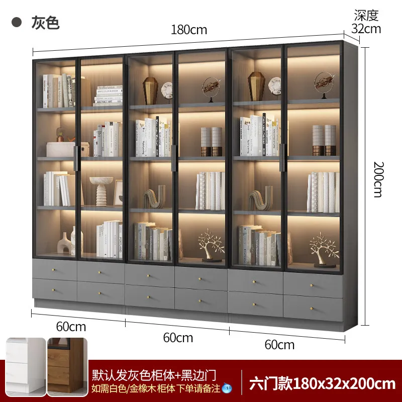 Integrated wall-to-top modern living room cabinet display study and bookshelf combination
Integrated wall-to-top modern living room cabinet display study and bookshelf combination