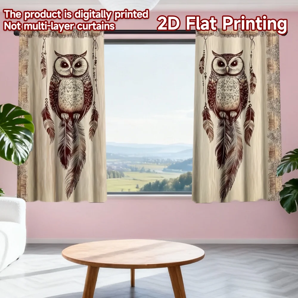 2D flat printing 2pcs Curtains Owls with Feathers Digital Printed Polyester Drapes Party Decorations for Event Decoration
2D flat printing 2pcs Curtains Owls with Feathers Digital Printed Polyester Drapes Party Decorations for Event Decoration