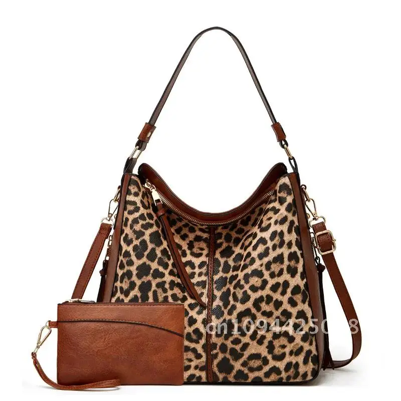 Vintage Leopard Shoulder Bag Women'S Crossbody Bag Large Capacity Tote Bag Designer Luxury Soft Leather Handbag with Wallet
Vintage Leopard Shoulder Bag Women'S Crossbody Bag Large Capacity Tote Bag Designer Luxury Soft Leather Handbag with Wallet