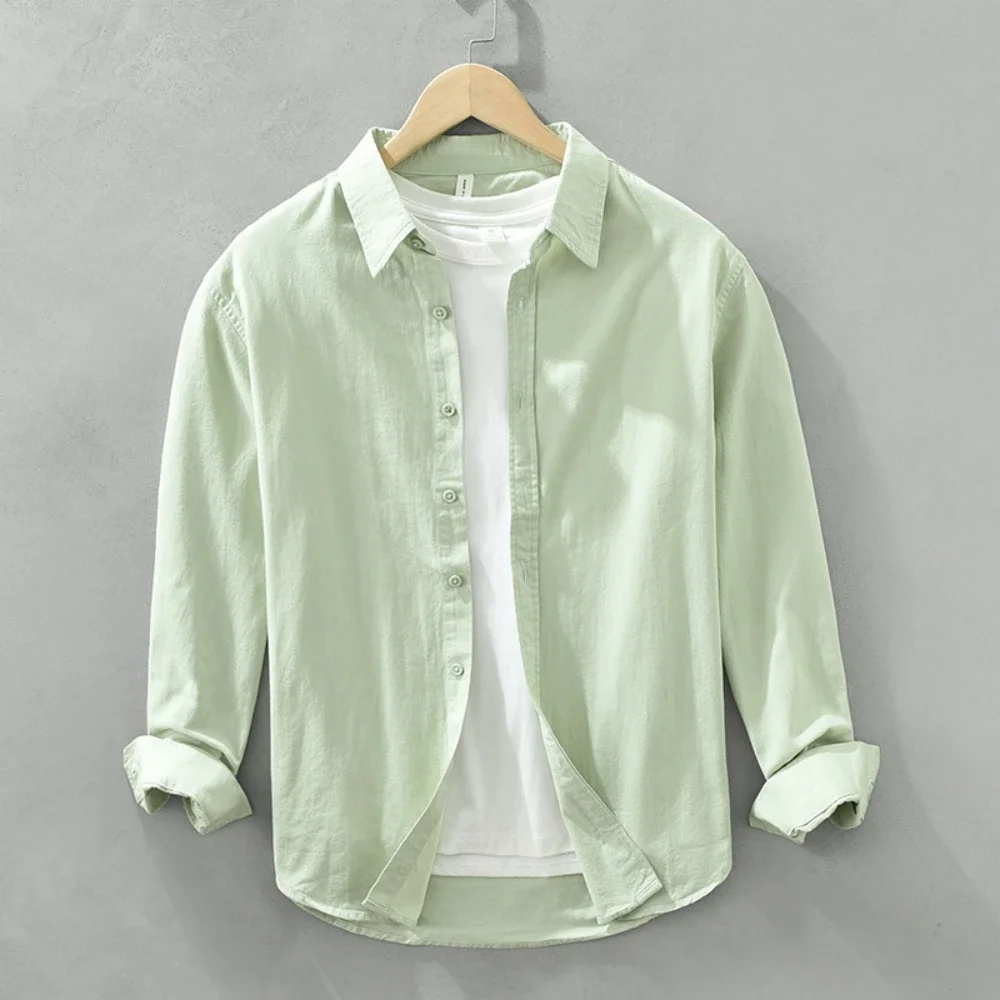 Mens Long Sleeve Regular Shirt Multi-color Cotton Plain Shirt for Young Men Work Tops Autumn Men's Clothing Loose Casual Shirts
Mens Long Sleeve Regular Shirt Multi-color Cotton Plain Shirt for Young Men Work Tops Autumn Men's Clothing Loose Casual Shirts