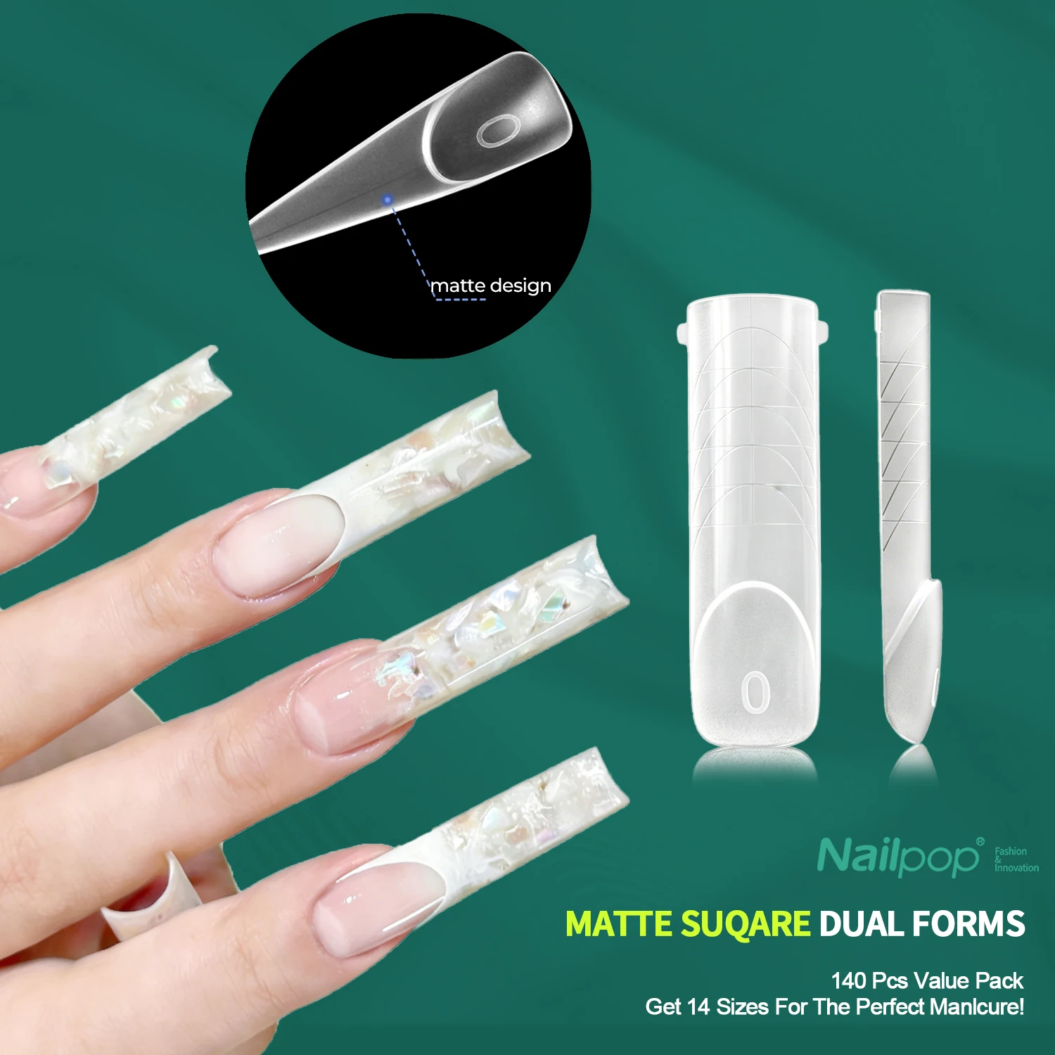Nailpop French Dual Forms Matte Space 14 Sizes Clear Reusable Gel For Nail Art Smart French Lines Professional Salon 140pcs
Nailpop French Dual Forms Matte Space 14 Sizes Clear Reusable Gel For Nail Art Smart French Lines Professional Salon 140pcs