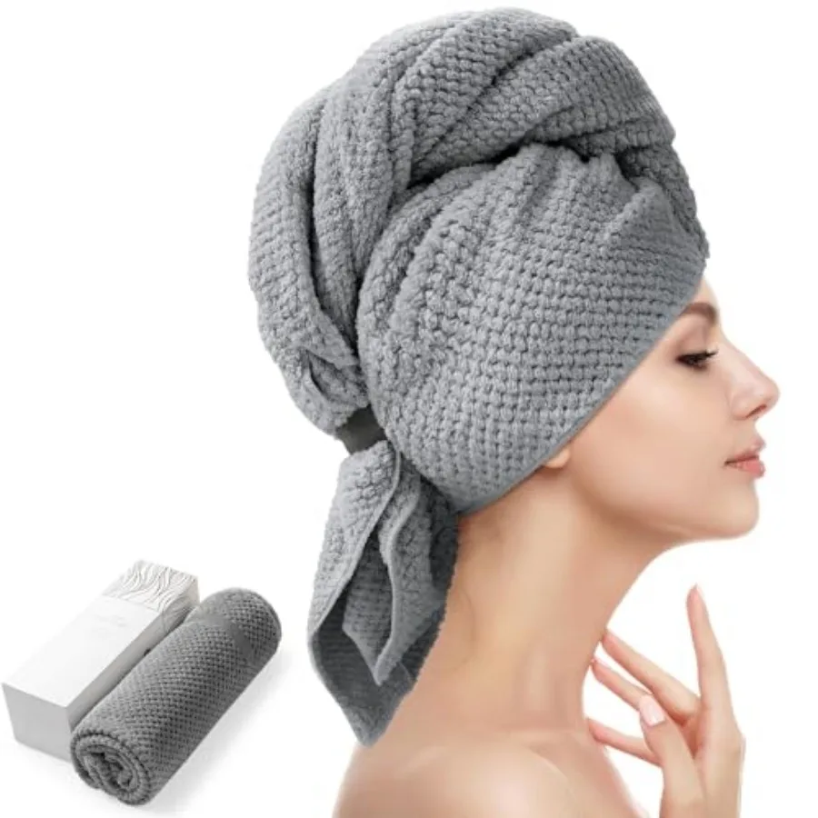 YFONG Hair Towel Wrap for Women, Super Absorbent Microfiber Hair Towel for Curly Hair, Fast Drying Hair Turbans with Elastic, H
YFONG Hair Towel Wrap for Women, Super Absorbent Microfiber Hair Towel for Curly Hair, Fast Drying Hair Turbans with Elastic, H