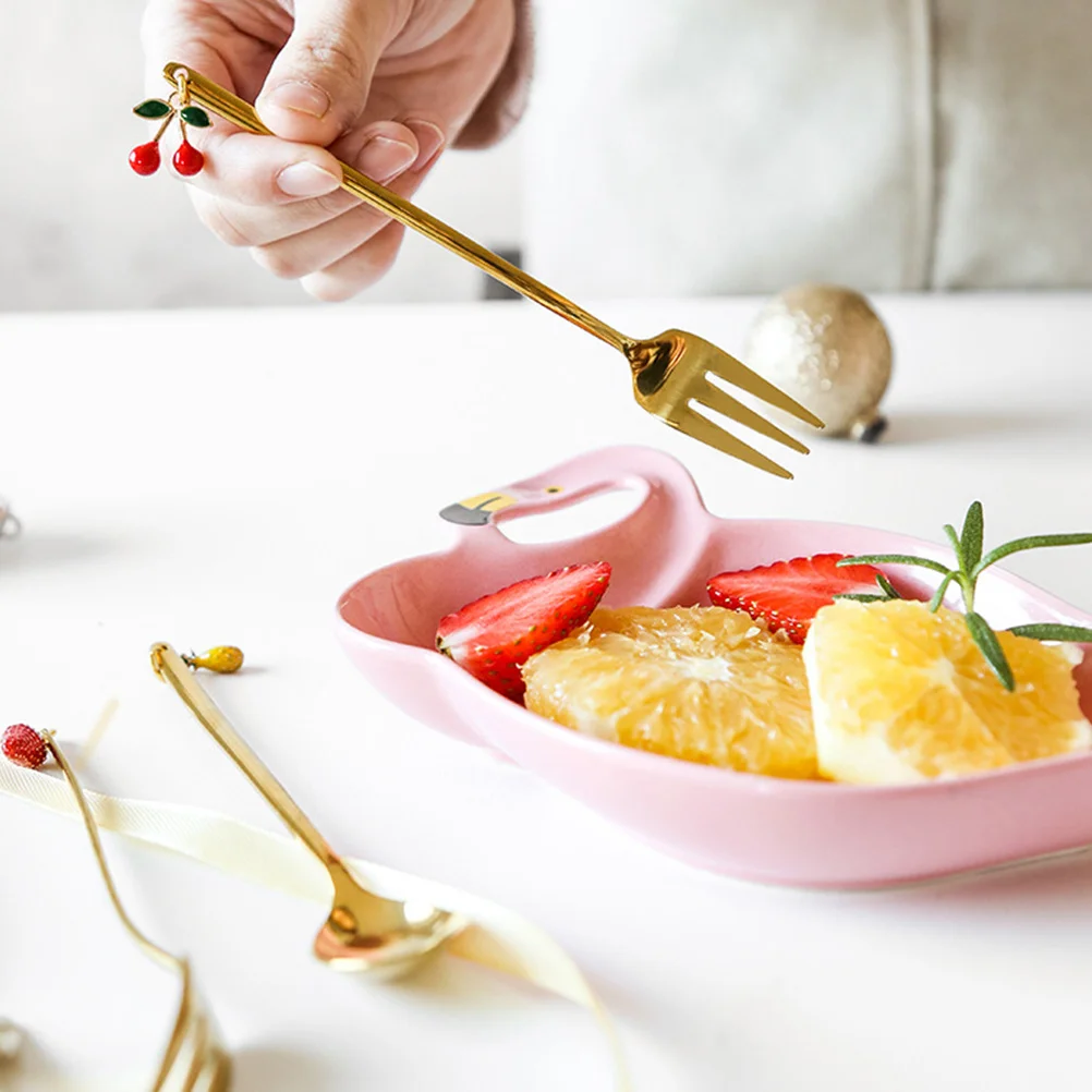 4pcs Stainless Steel Fruit Forks Set Creative Dessert Coffee Mixing Forks For Home Restaurant Gift Use Polished Design
4pcs Stainless Steel Fruit Forks Set Creative Dessert Coffee Mixing Forks For Home Restaurant Gift Use Polished Design