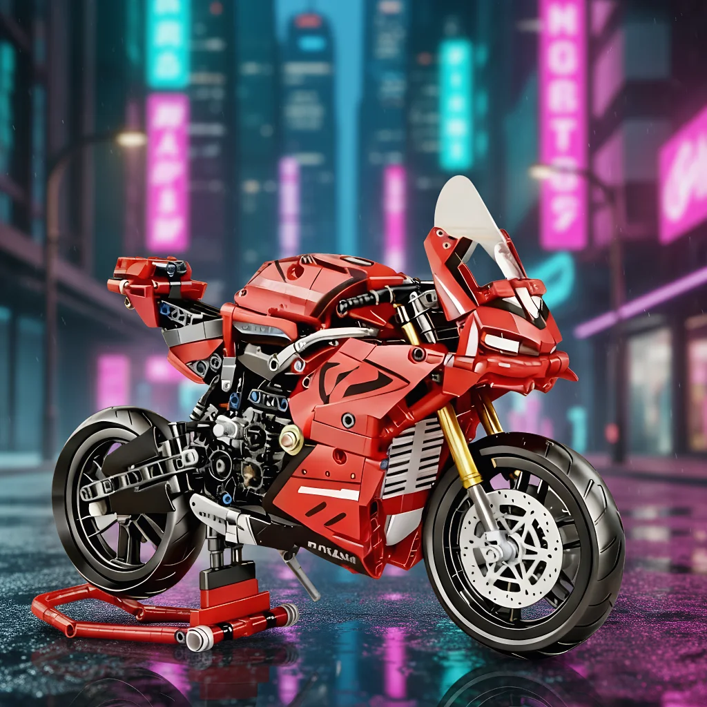Red Sport Motorcycle Building Blocks, Technic Racing Bike Model, DIY Assembly Bricks, STEM Toy for Collectors
Red Sport Motorcycle Building Blocks, Technic Racing Bike Model, DIY Assembly Bricks, STEM Toy for Collectors