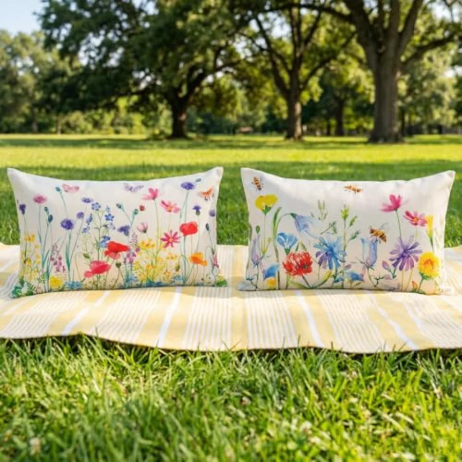 Colorful Floral Outdoor Lumbar Set of 2, Decorative Flower Lumbar 12 x 20, Outdoor Porch Decor Pillow for Garden Patio Furnitur
Colorful Floral Outdoor Lumbar Set of 2, Decorative Flower Lumbar 12 x 20, Outdoor Porch Decor Pillow for Garden Patio Furnitur