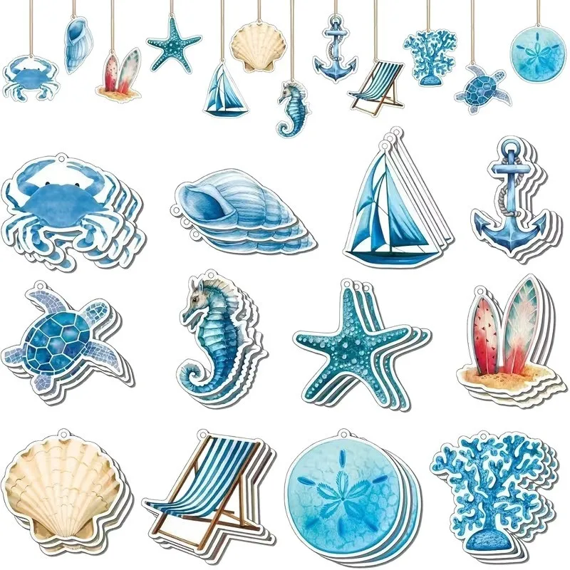 12pcs Summer Ocean Theme Wooden Ocean Animals Pendants Sea Star Sea Turtle Shell Seahorse Hanging Ornaments Birthday Party Decor
12pcs Summer Ocean Theme Wooden Ocean Animals Pendants Sea Star Sea Turtle Shell Seahorse Hanging Ornaments Birthday Party Decor