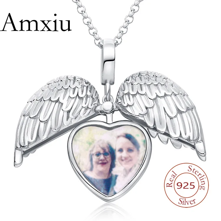 Amxiu из стерлингового серебра 925 пробы, подарок на день рождения, выгравированное ожерелье с подвеской в форме сердца в форме крыла ангела
Amxiu из стерлингового серебра 925 пробы, подарок на день рождения, выгравированное ожерелье с подвеской в форме сердца в форме крыла ангела