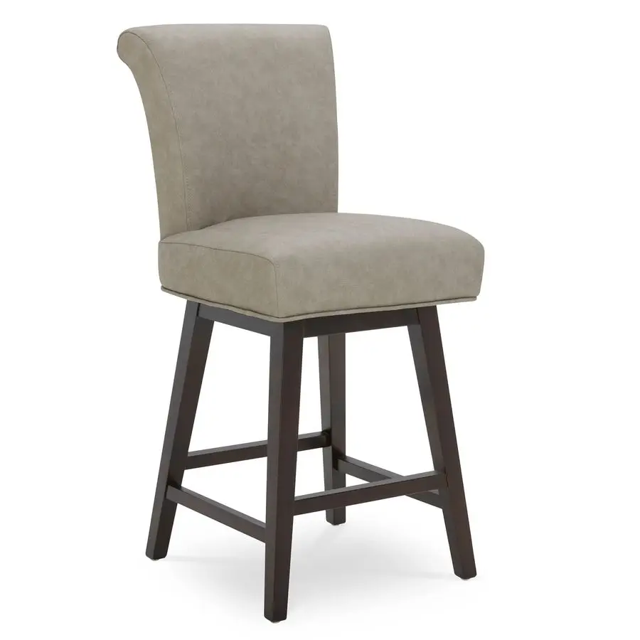 Барный стул с поворотным механизмом, высотой 26 дюймов, сертифицированный FSC, современный, с обивкой из искусственной кожи, со спинкой, цвет Stone Gr
Барный стул с поворотным механизмом, высотой 26 дюймов, сертифицированный FSC, современный, с обивкой из искусственной кожи, со спинкой, цвет Stone Gr