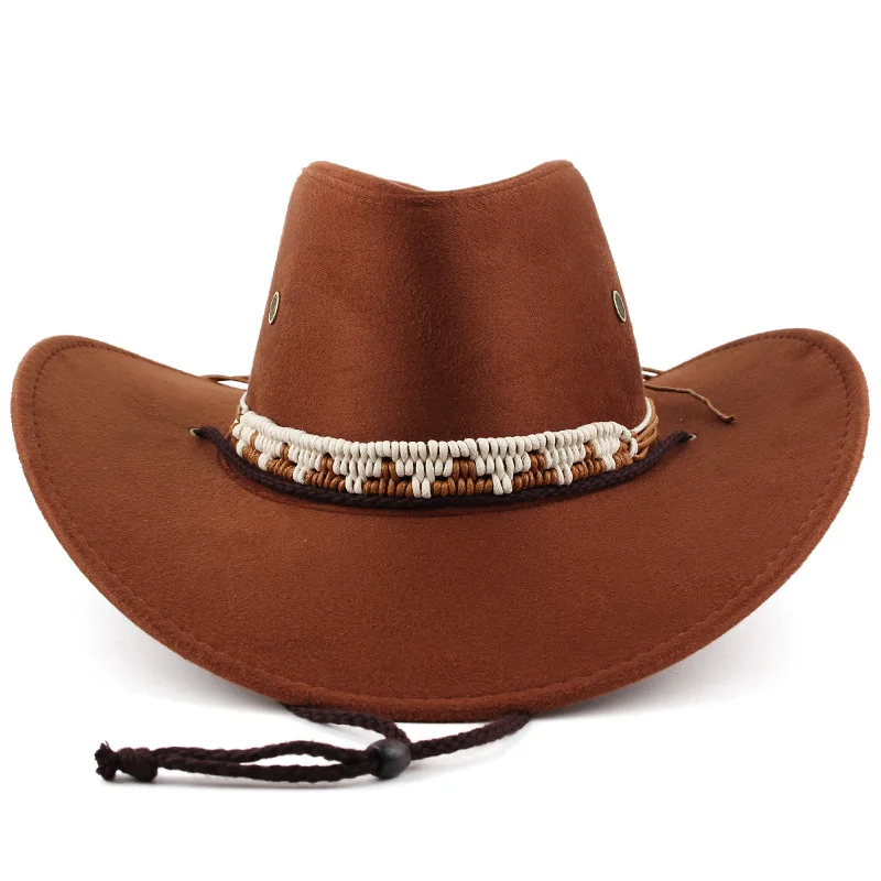 Autumn and winter outdoor windproof sunshade casual western cowboy curved edge big eaves imitation suede hat
Autumn and winter outdoor windproof sunshade casual western cowboy curved edge big eaves imitation suede hat