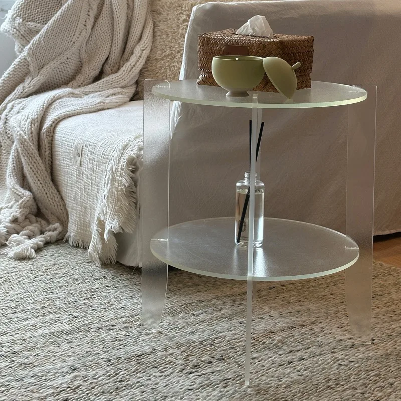Acrylic Round Side Table Double Layer Storage Floating Nesting Table Small Space Clear Modern for Living Room Bedroom Balcony
Acrylic Round Side Table Double Layer Storage Floating Nesting Table Small Space Clear Modern for Living Room Bedroom Balcony
