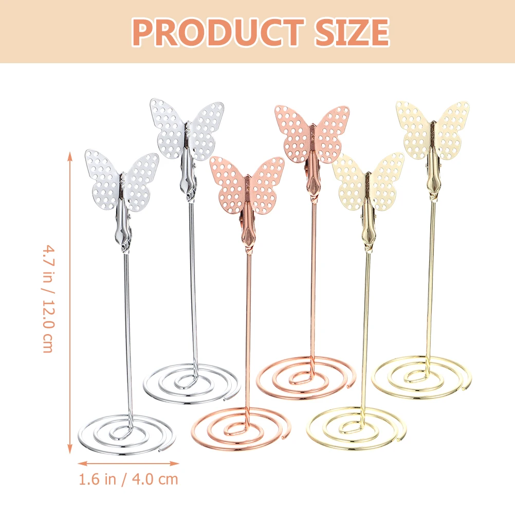 6 Pcs Card Holder Memo Stand Desktop Photo Display Table Number Holders Picture Stands Wedding Decor Office Supplies
6 Pcs Card Holder Memo Stand Desktop Photo Display Table Number Holders Picture Stands Wedding Decor Office Supplies