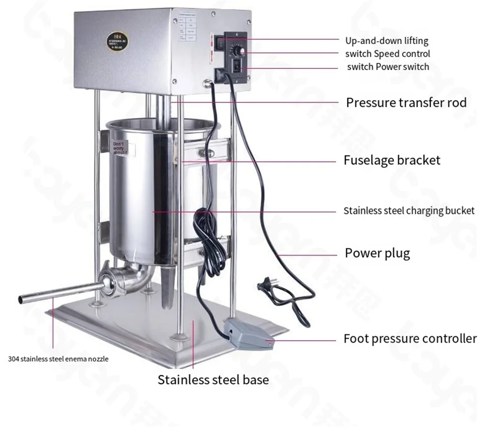 10l 12l 15l 30l Sausage Making Machine Automatic Electric Sausage Stuffer Hotdog Maker Ham Salami Sausage Filler Filling Machine
10l 12l 15l 30l Sausage Making Machine Automatic Electric Sausage Stuffer Hotdog Maker Ham Salami Sausage Filler Filling Machine