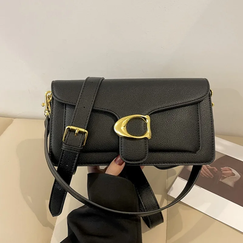Classic Vintage Pebbled Leather Crossbody Bag, Trendy Versatile Shoulder Bag with Gold C-Buckle & Adjustable Strap
Classic Vintage Pebbled Leather Crossbody Bag, Trendy Versatile Shoulder Bag with Gold C-Buckle & Adjustable Strap