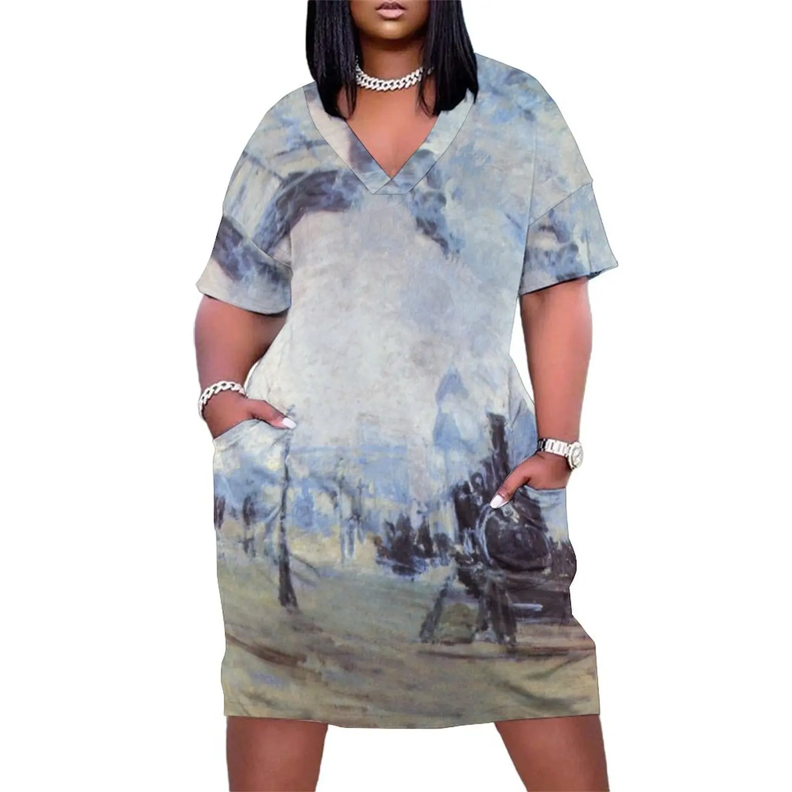 Monet Arrival of the Normandy Train Loose Pocket Dress summer dresses womens 2025 Clothing female summer dresses for women 2025
Monet Arrival of the Normandy Train Loose Pocket Dress summer dresses womens 2025 Clothing female summer dresses for women 2025