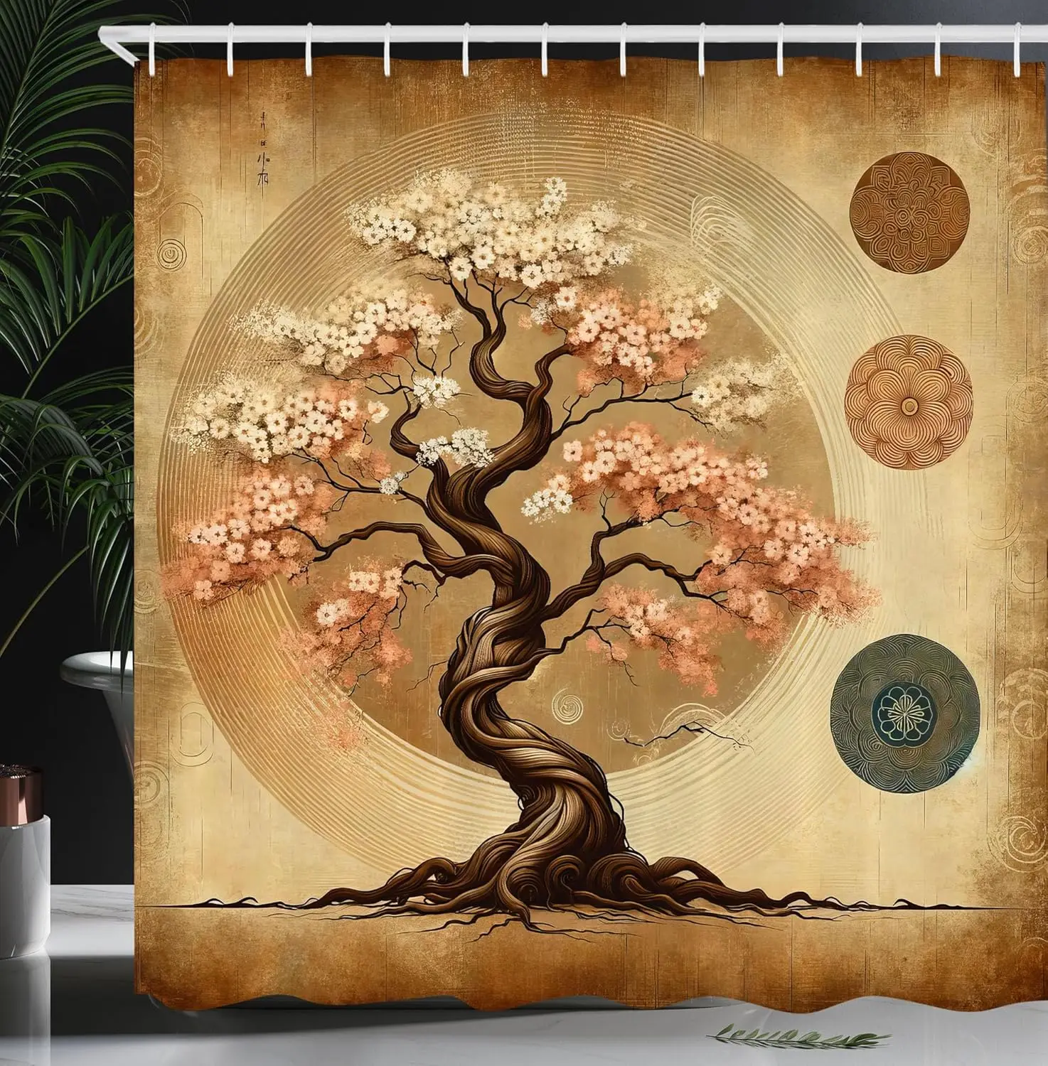 Waterproof Shower Curtain Asian Zen Cherry Blossom Tree Watercolor Japanese Style Bathroom Decor Oriental Floral Wall Art Print
Waterproof Shower Curtain Asian Zen Cherry Blossom Tree Watercolor Japanese Style Bathroom Decor Oriental Floral Wall Art Print