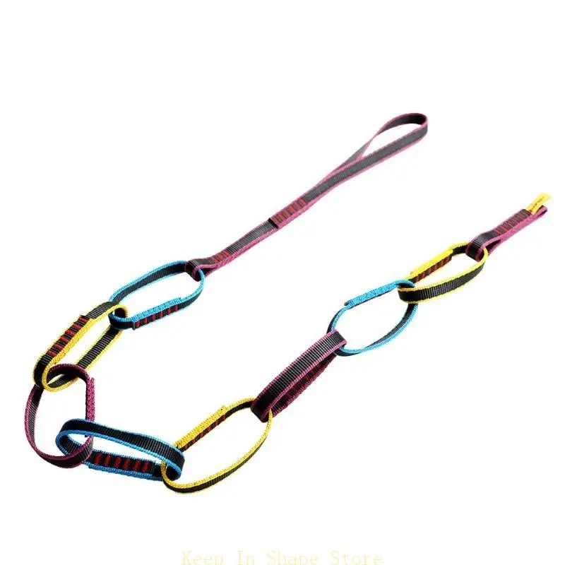 Rock Climbing Tree Rigging Sling Webbing Loop Daisy Chain Rope for Outdoor Multi Pitch Climbing Equipment