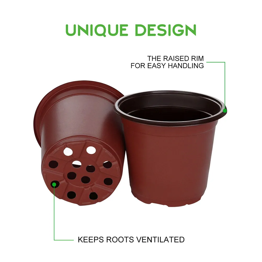 20pcs Soft Plastic Flower Pots Red Black Garden Balcony Containers Drainage Hole Lightweight Durable Practical Easy
20pcs Soft Plastic Flower Pots Red Black Garden Balcony Containers Drainage Hole Lightweight Durable Practical Easy