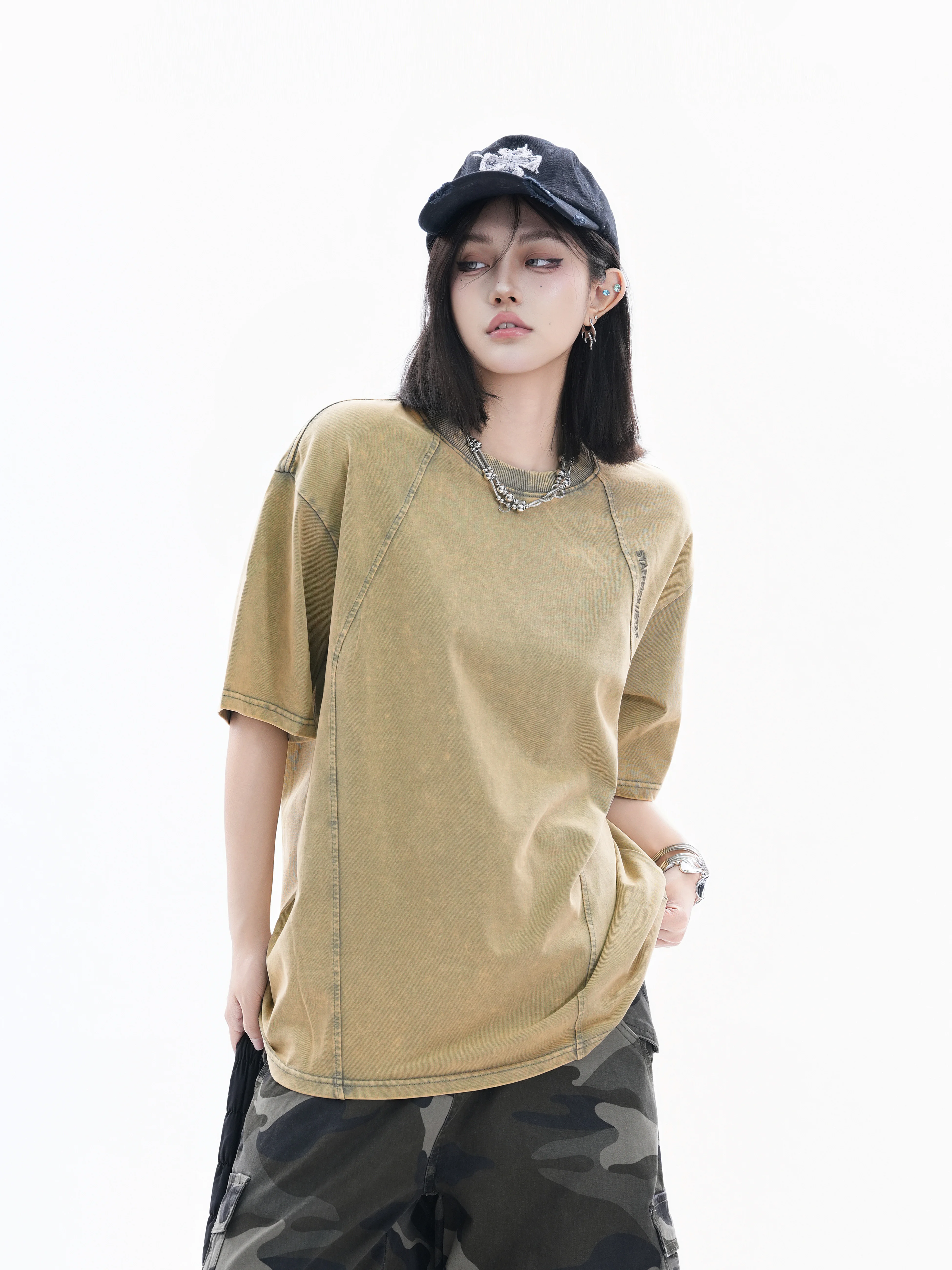 Washed Vintage Short Sleeve T-Shirt Women Loose Slimming BF Couple INS Top Cotton Breathable Comfortable round Neck Pullover
Washed Vintage Short Sleeve T-Shirt Women Loose Slimming BF Couple INS Top Cotton Breathable Comfortable round Neck Pullover