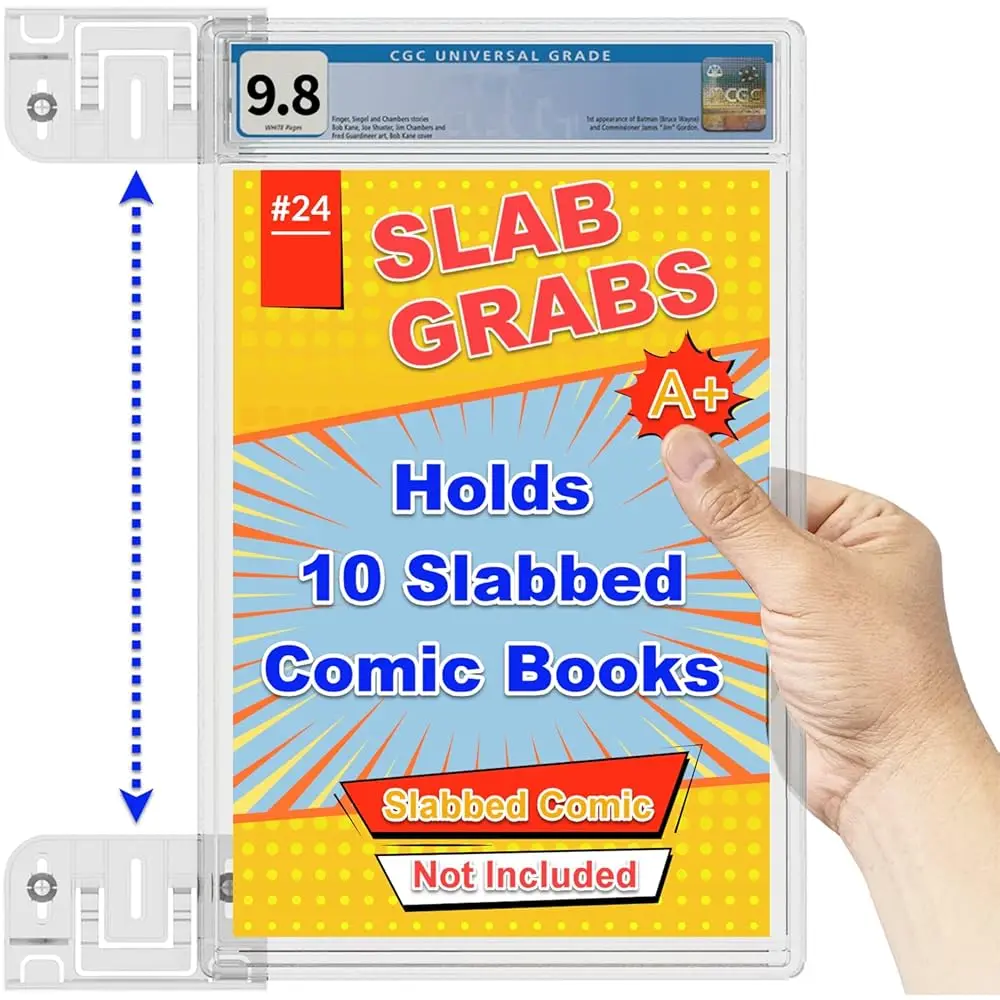 10 Pa Comic Book Display Shelf Slab Wall Mount Kit, Heavy Duty Comics Books Case Frame Holder, Clear Color (20 Pieces Hold 10
10 Pa Comic Book Display Shelf Slab Wall Mount Kit, Heavy Duty Comics Books Case Frame Holder, Clear Color (20 Pieces Hold 10
