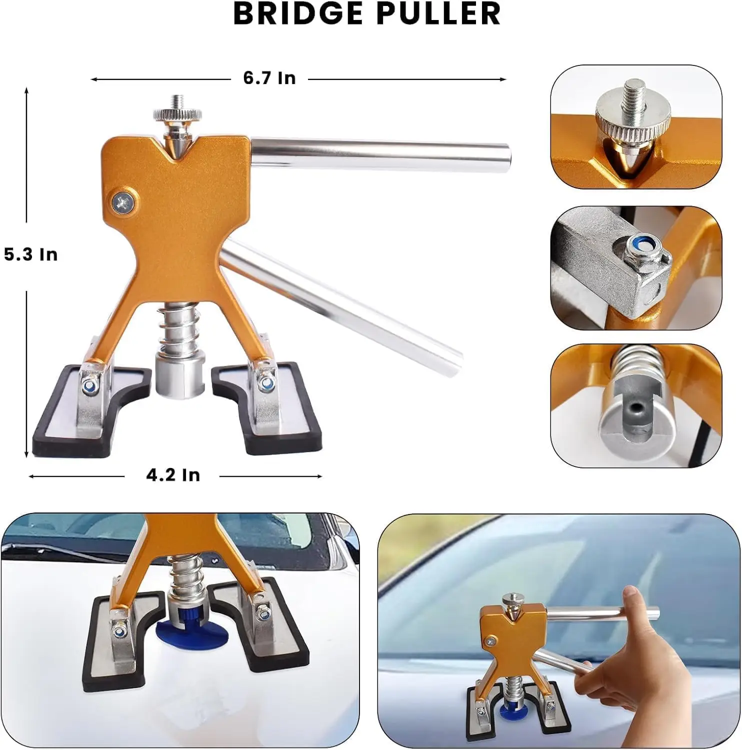 Комплект автомобильных вмятин, 47 шт. без покраски для удаления вмятин с золотым съемником и клеевым пистолетом для ремонта автомобилей, внедорожников (синий)
Комплект автомобильных вмятин, 47 шт. без покраски для удаления вмятин с золотым съемником и клеевым пистолетом для ремонта автомобилей, внедорожников (синий)