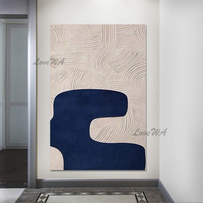 Blue White Thick Texture Art Crafts Frameless Simple Abstract Canvas Picture Modern Wall Painting Art Palette Knife Painting
Blue White Thick Texture Art Crafts Frameless Simple Abstract Canvas Picture Modern Wall Painting Art Palette Knife Painting