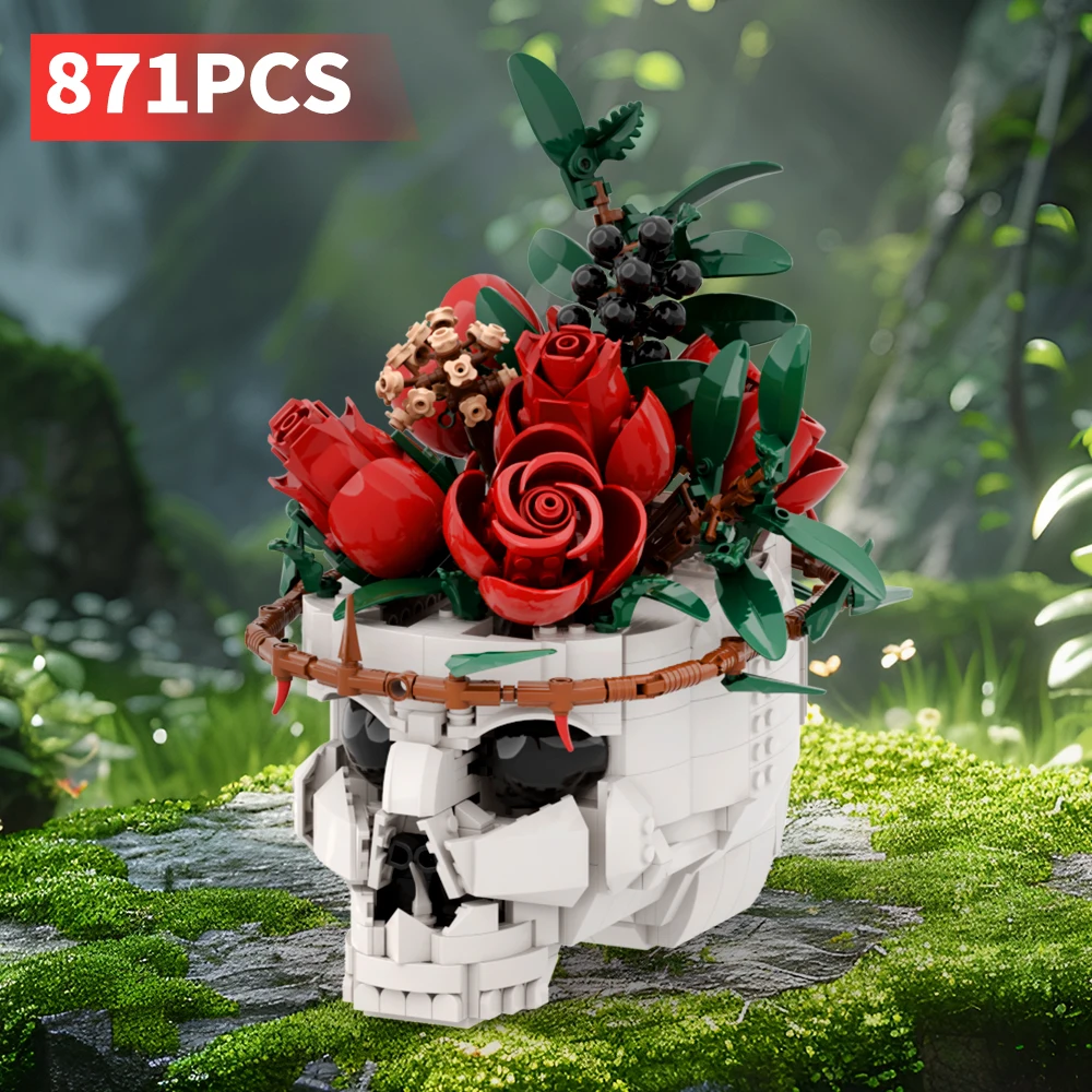 Строительный набор букетов цветов с черепом и розами, комплект ботанической коллекции с черепом для взрослых, подарок на Рождество, готический ужас
Строительный набор букетов цветов с черепом и розами, комплект ботанической коллекции с черепом для взрослых, подарок на Рождество, готический ужас