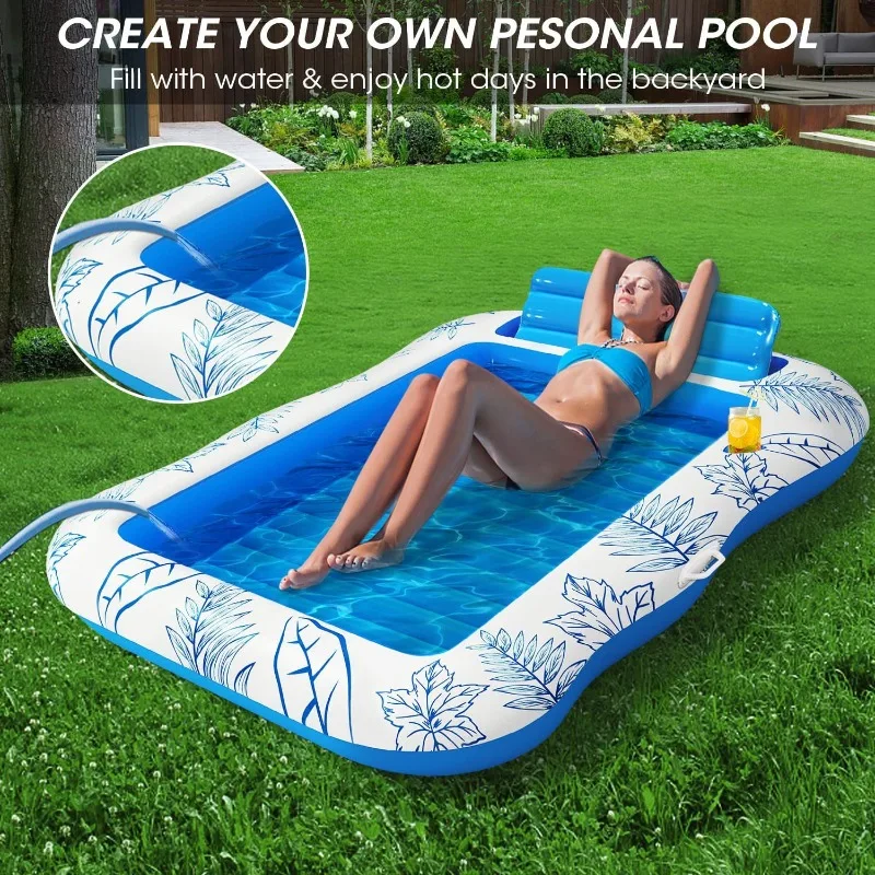 Floating Pool Chair with Cup Holder and Backrest - 230*150CM Inflatable Raft Chair for Adults - Swimming Pool Beach Lake Party
Floating Pool Chair with Cup Holder and Backrest - 230*150CM Inflatable Raft Chair for Adults - Swimming Pool Beach Lake Party